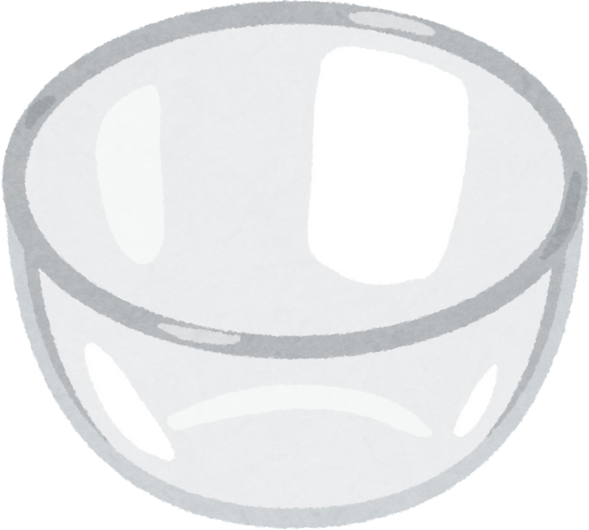 Illustration of a Transparent Glass Bowl