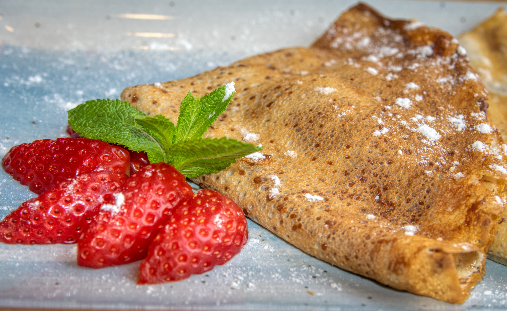 Close-Up Shot of a Crepe